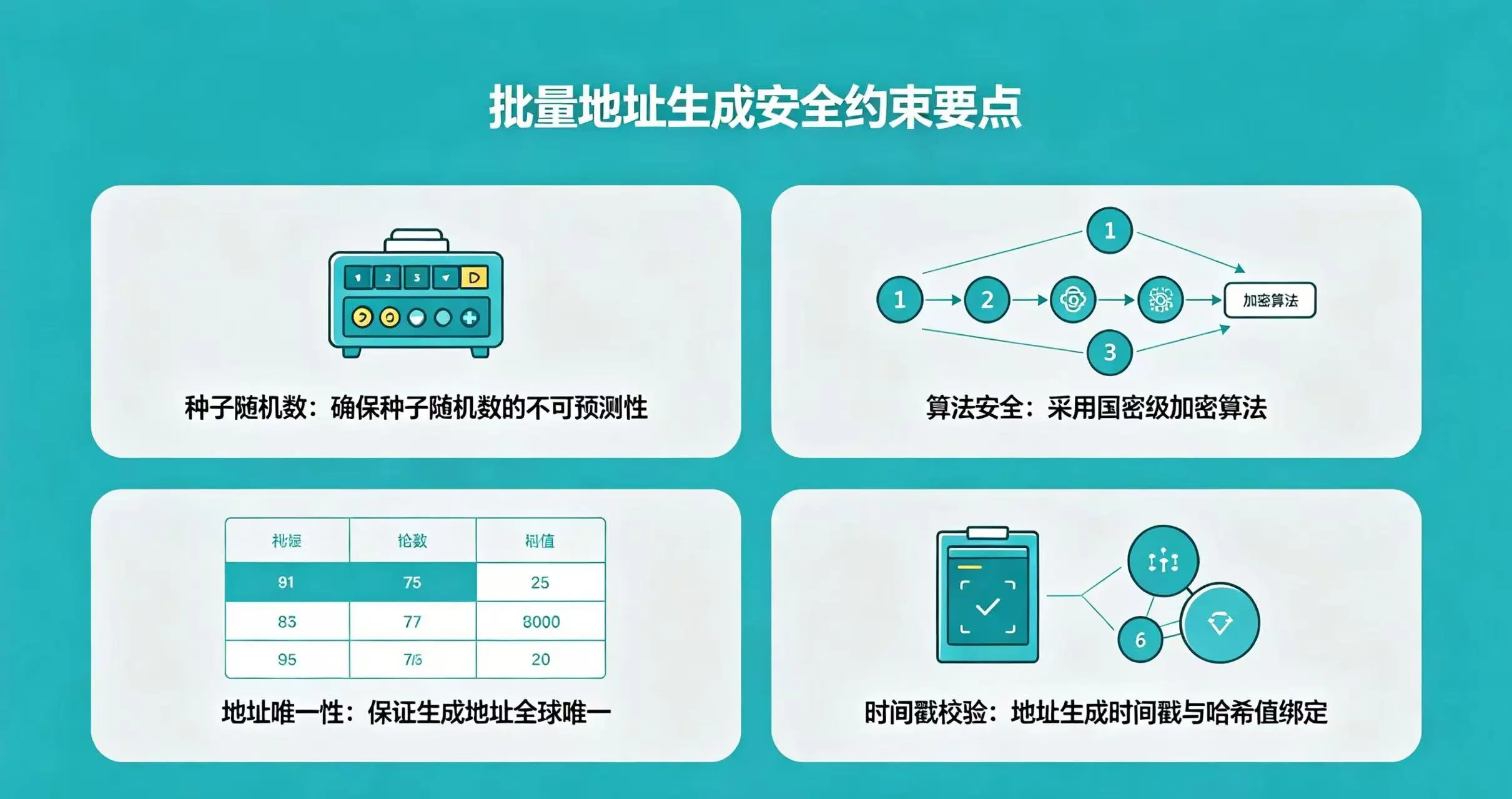 批量地址生成安全约束要点