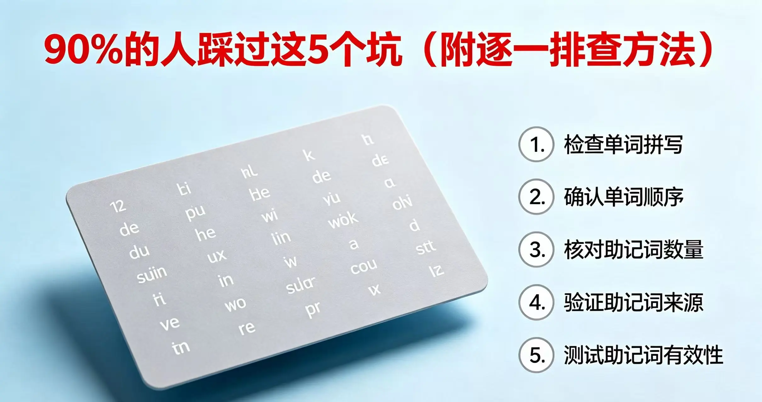 钱包恢复时提示无效助记词？先别慌，大概率不是词的问题