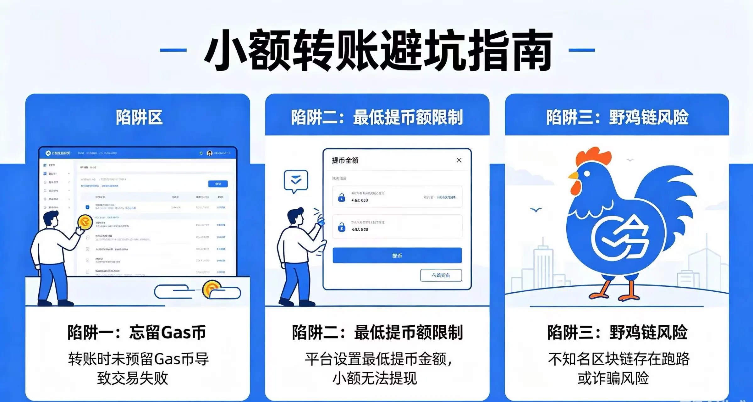 小额转账避坑指南,展示忘留 Gas 币、最低提币额限制和野鸡链三个陷阱 小额转账避坑指南,展示忘留 Gas 币、最低提币额限制和野鸡链三个陷阱