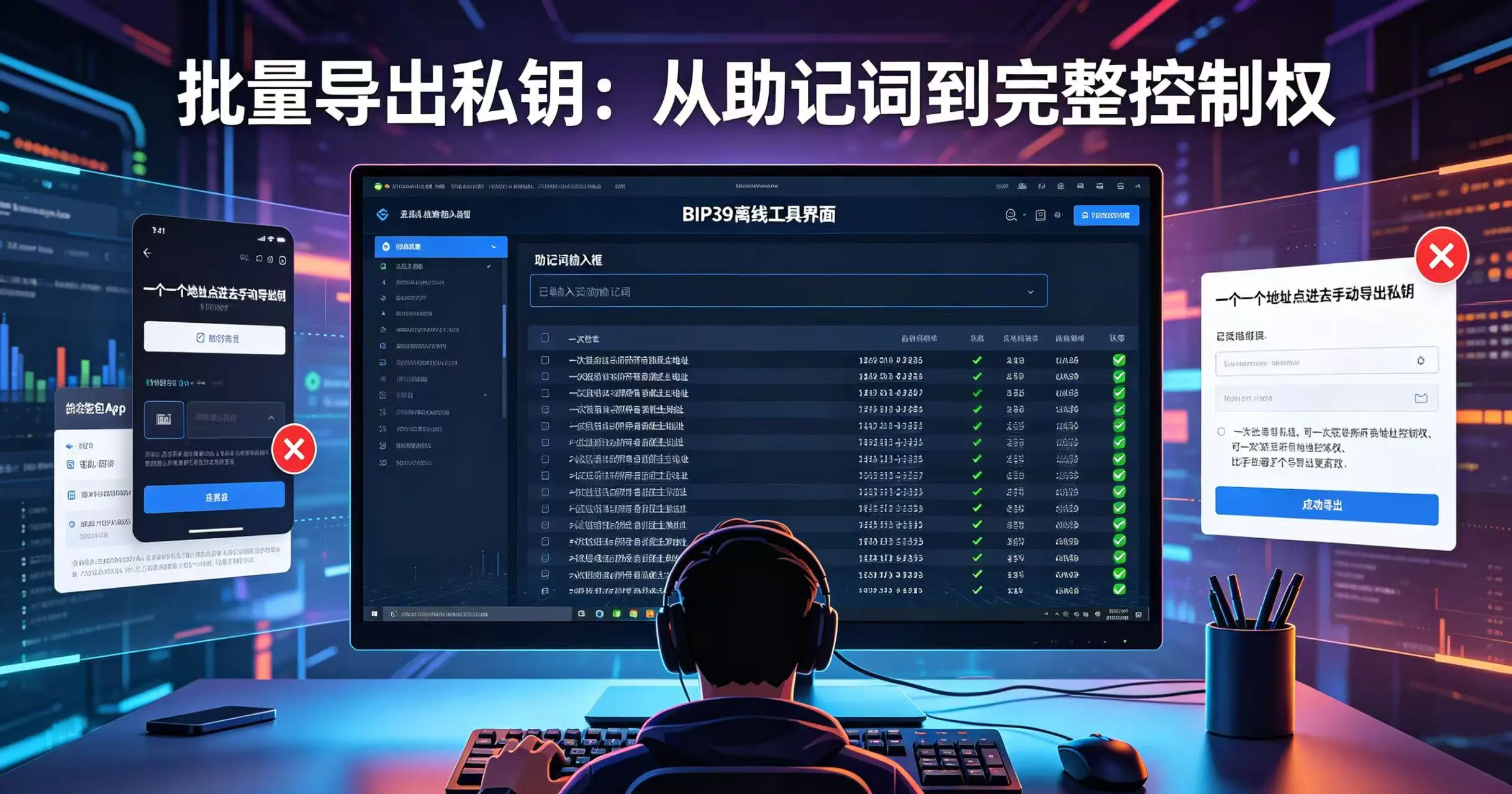 批量导出所有地址私钥的方法