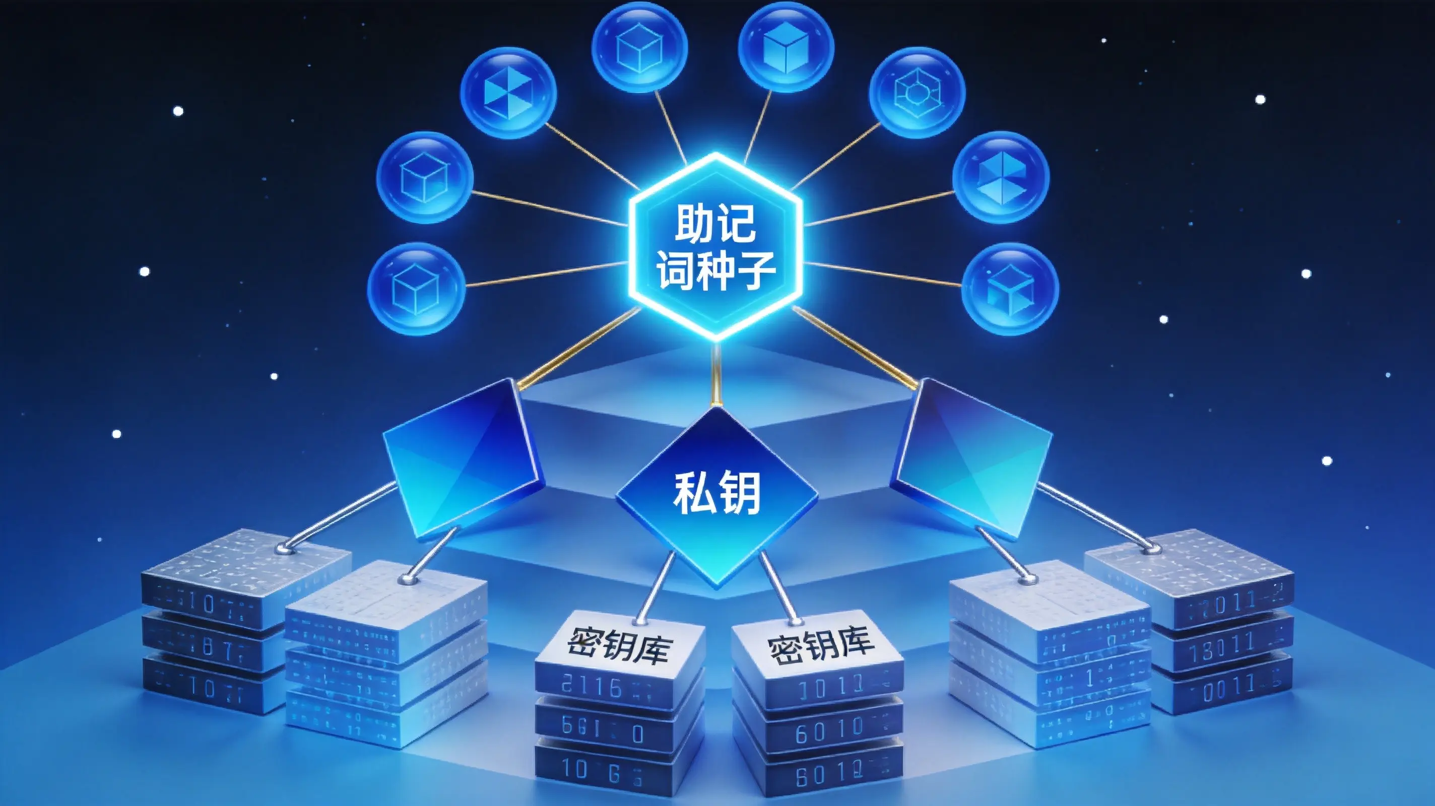 助记词种子派生私钥Keystore关系 助记词种子派生私钥Keystore关系