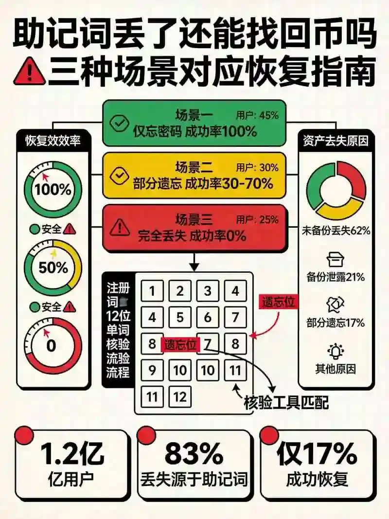助记词丢了还能找回币吗？欧亿Web3钱包恢复的3种情况与对应操作