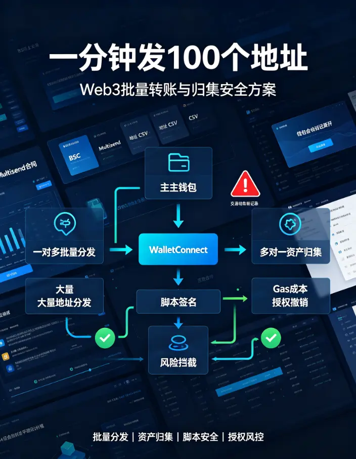 一分钟发100个地址？利用Web3钱包配合安全脚本完成批量转账与归集