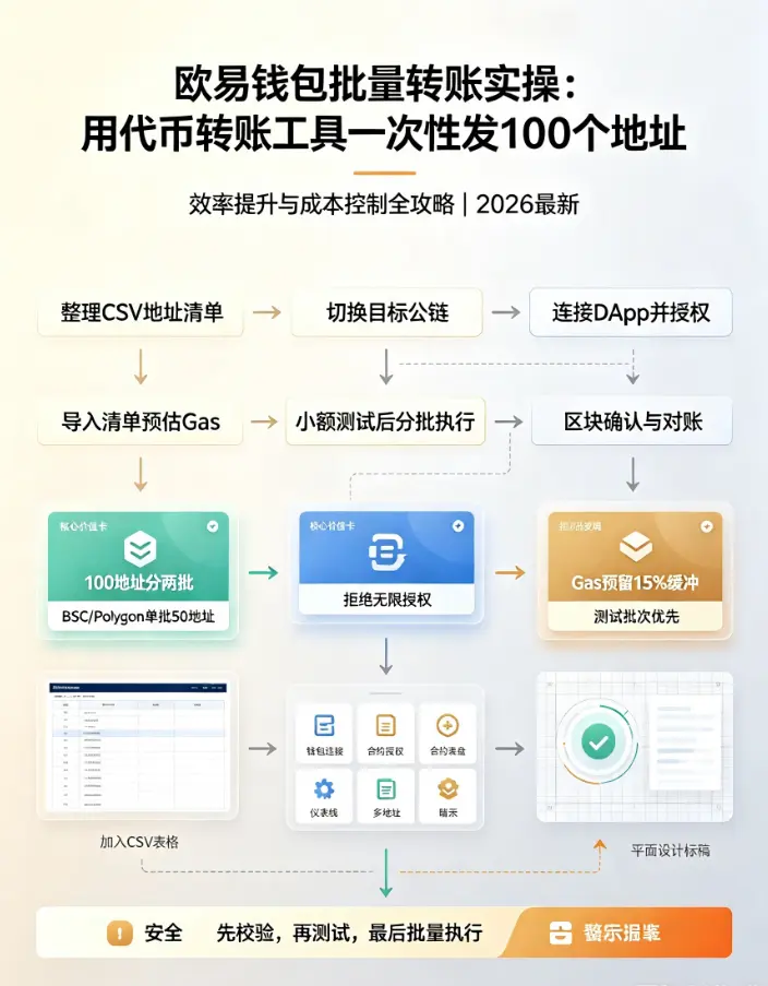钱包批量转账实操：用代币转账工具一次性发100个地址，效率提升与成本控制全攻略
